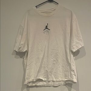 Jordan White Tee with Black Logo